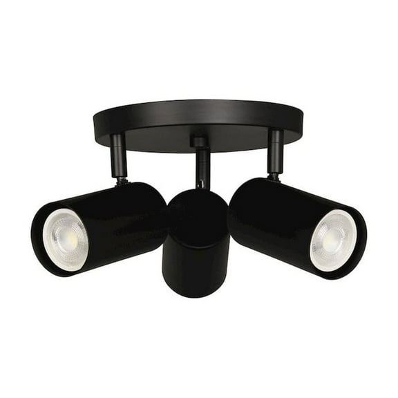 Dainolite 3 Light Spot Light in Matte Black