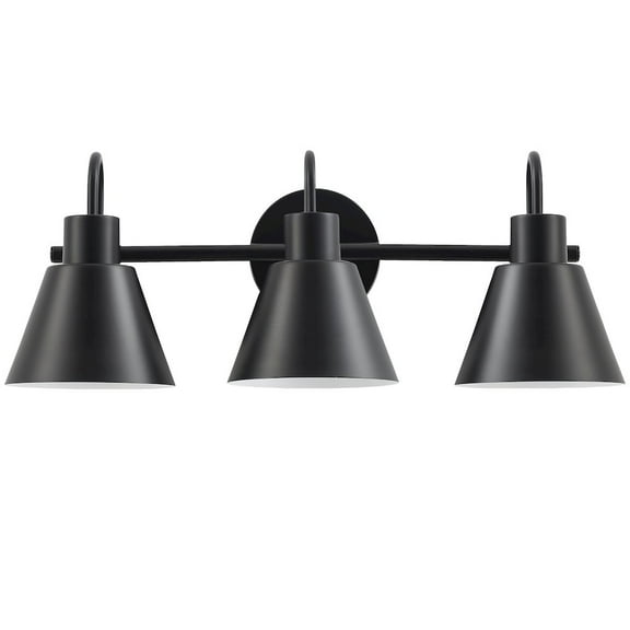 Dainolite 3 Light Vanity in Matte Black