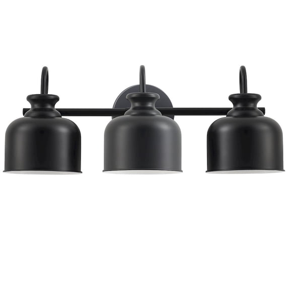 Dainolite 3 Light Vanity in Matte Black