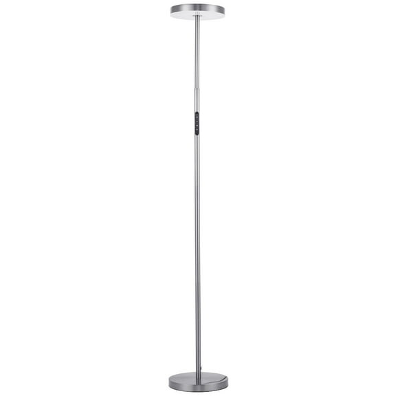 Dainolite 30W Floor Lamp Satin Nickel with White Acrylic Diffuser