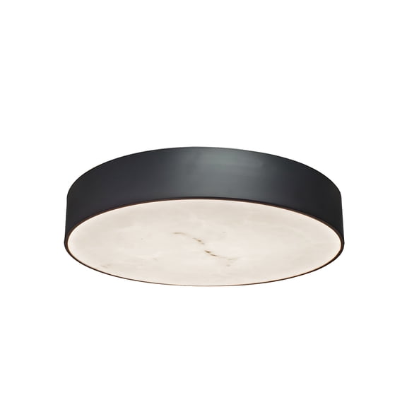 Dainolite 30W Flush Mount in Matte Black w/ Alabaster Diffuser