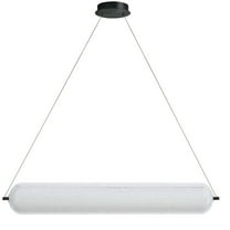 Dainolite 36W Horizontal Pendant Matte Black with Clear Acrylic Diffuser