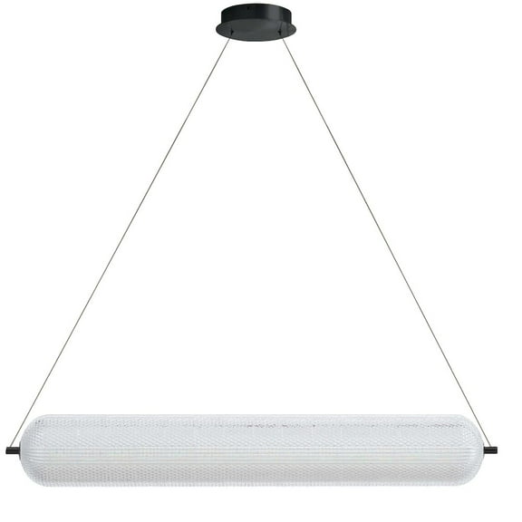 Dainolite 36W Horizontal Pendant Matte Black with Clear Acrylic Diffuser