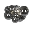 thumbnail image 1 of Belen Kox 3 Light Flush Mount, Polished Chrome with Smoked Glass, 1 of 5