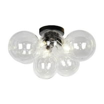 Dainolite 3LT Halogen Flush Mount, MB, Clear Glass
