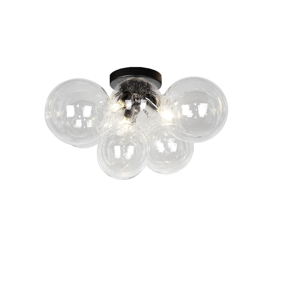 Dainolite 3LT Halogen Flush Mount, MB w/ Clear Glass