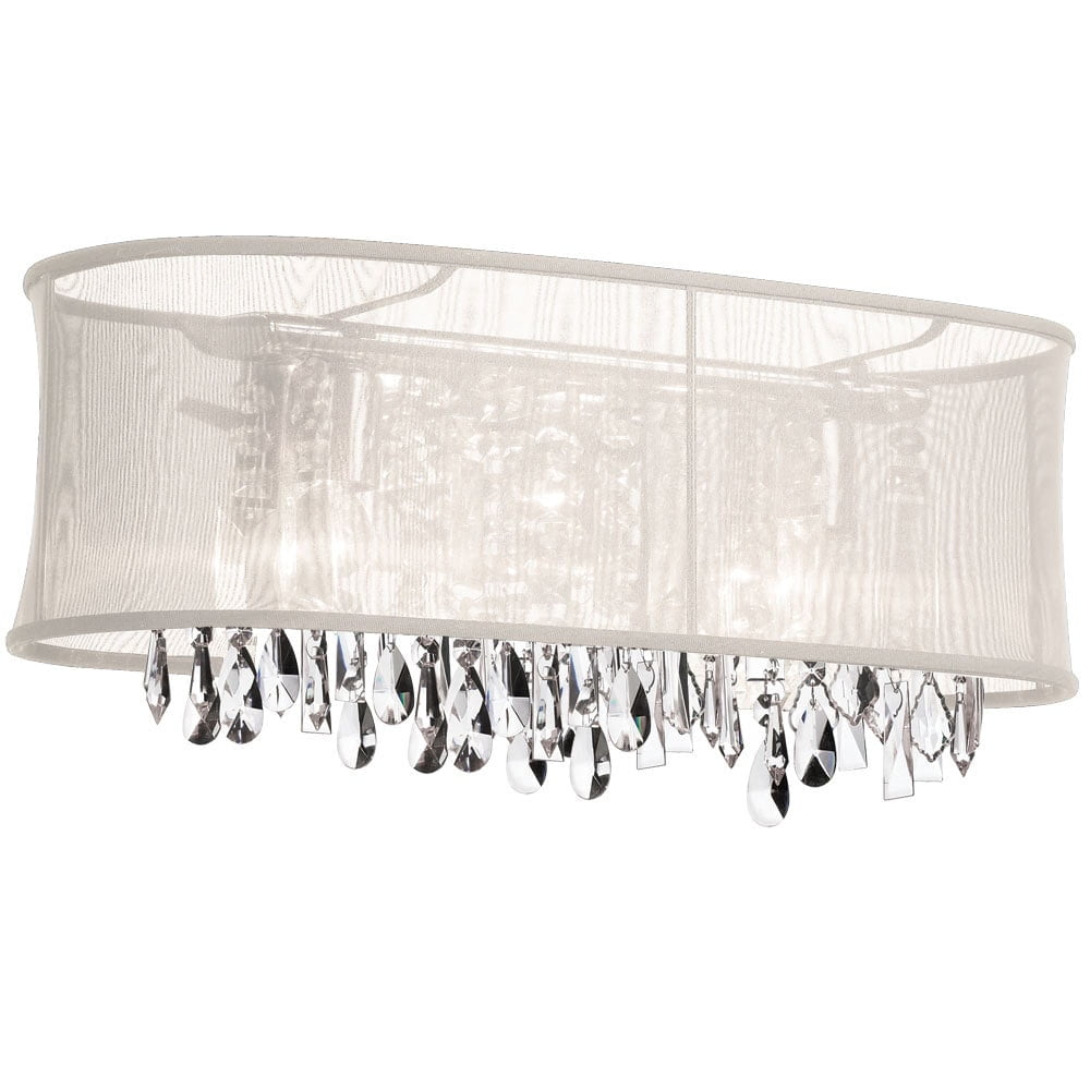 Dainolite 4 Light Crystal Vanity Polished Chrome