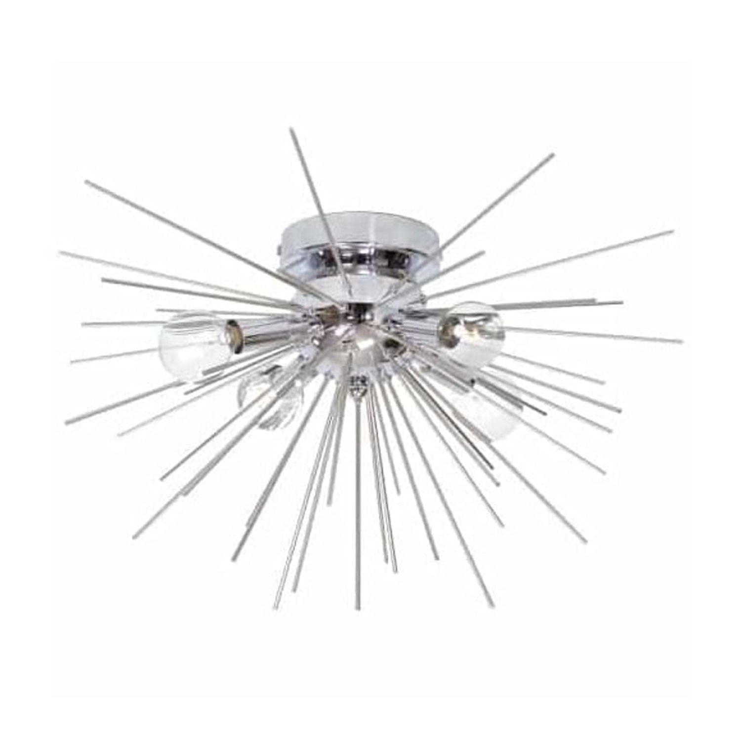 Vega 18'' Silver Chrome Sputnik Flush Mount Ceiling Light