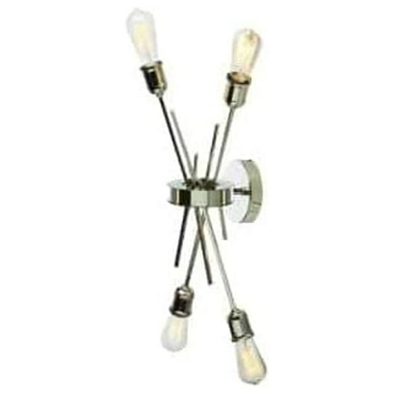 Dainolite 4 Light Wall Sconce, Burnished Chrome Finish