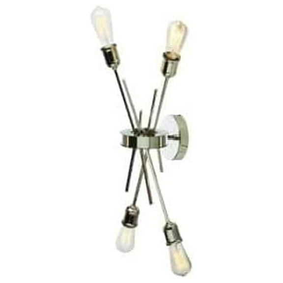 Dainolite 4 Light Wall Sconce, Burnished Chrome Finish
