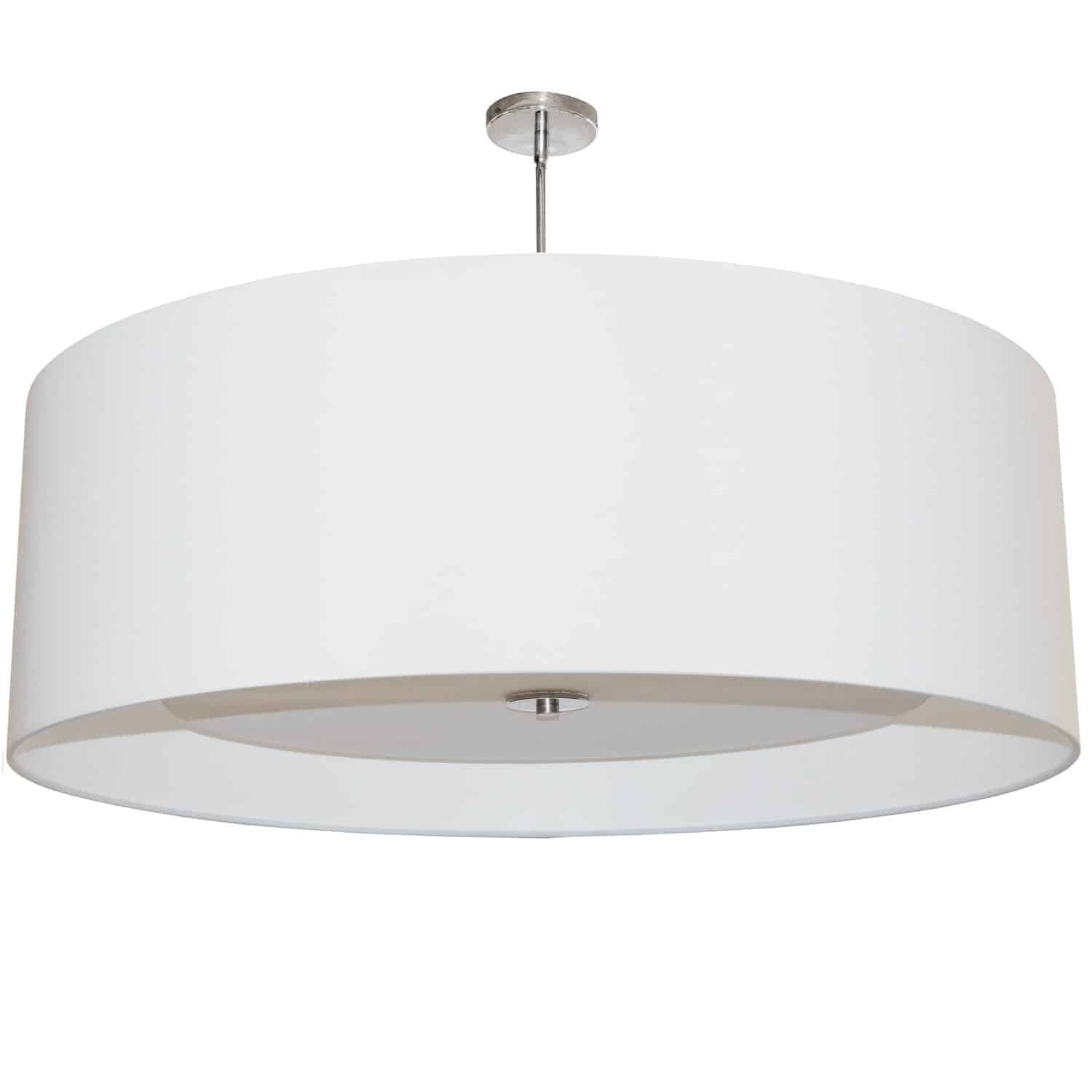 Helena 30" Aged Brass Modern Drum Pendant with White Shade