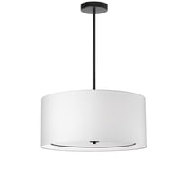 Dainolite 4LT Incand Pendant, MB with WH Shade