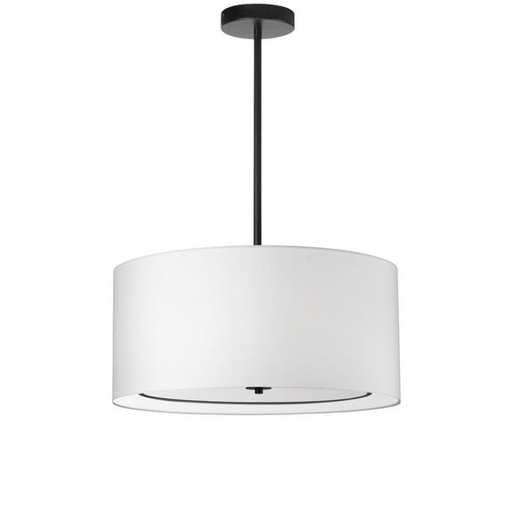 Dainolite 4LT Incand Pendant, MB with WH Shade