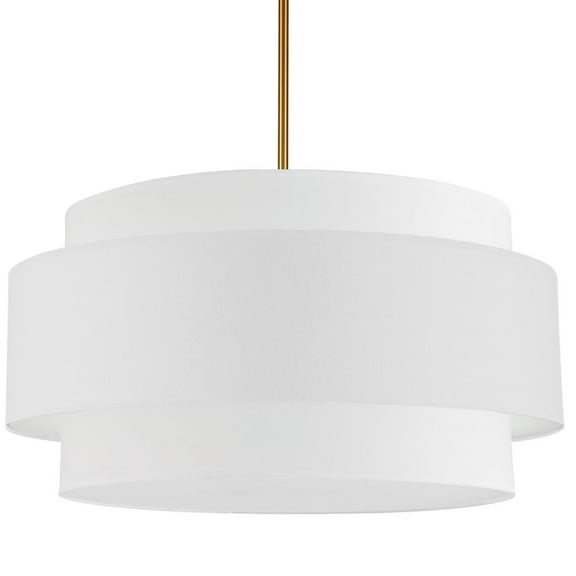 Dainolite 4LT Incandescent Chandelier, AGB, WH Shade