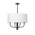 thumbnail image 1 of Dainolite 4LT Incandescent Pendant, AGB, WH Fabric Shade, 1 of 3