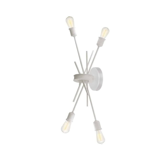 Dainolite 4LT Incandescent Wall Sconce Matte White