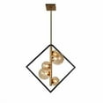 thumbnail image 1 of Dainolite 5 Light Pendant, Matte Black & Vintage Bronze, 1 of 9