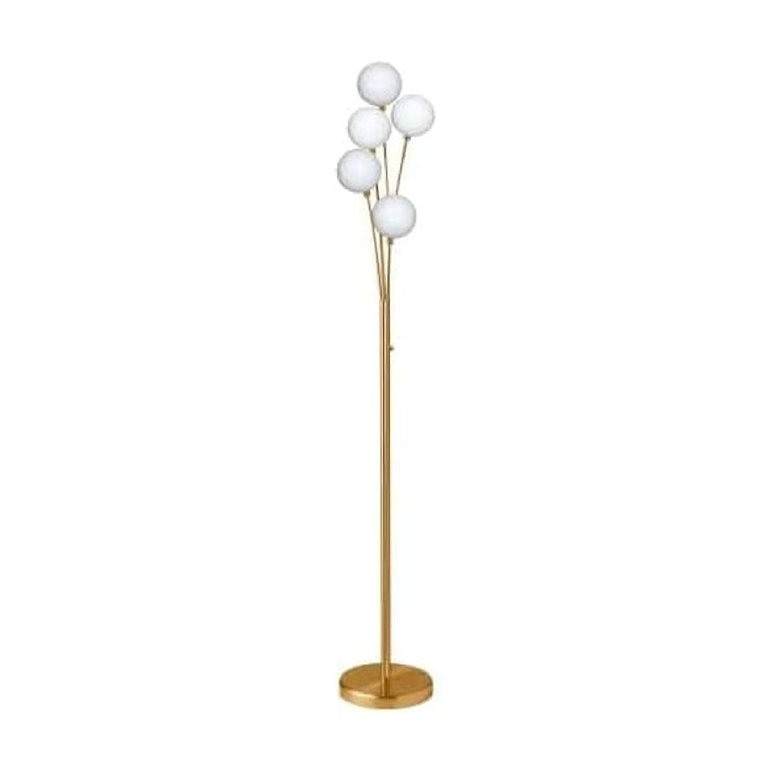 Budding Branch Aged Brass Multi-Head Floor Lamp for Nursery