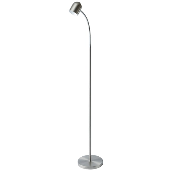 Dainolite 5W LED Floor Lamp, Satin Chrome Finish