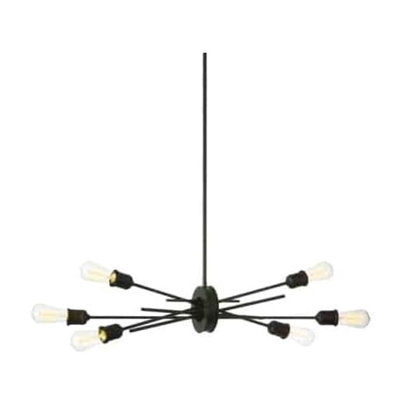 Dainolite 6 Light Horizontal Pendant, Espresso Finish