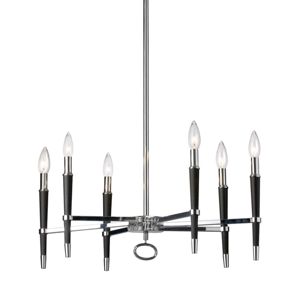 Dainolite 6 Light Incandescent Chandelier - Polished Chrome