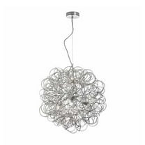 Dainolite 6 Light Tubular Pendant - Polished Chrome