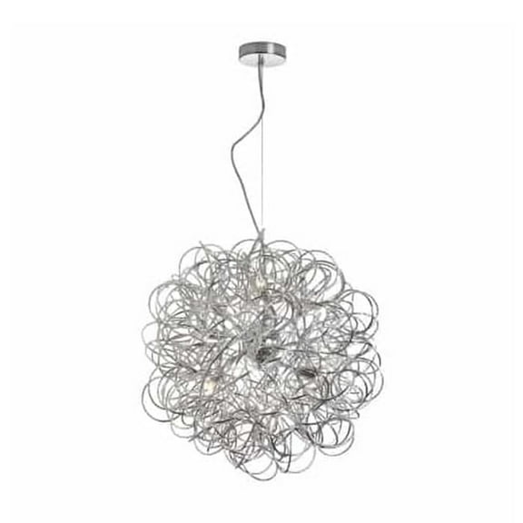 Dainolite 6 Light Tubular Pendant - Polished Chrome