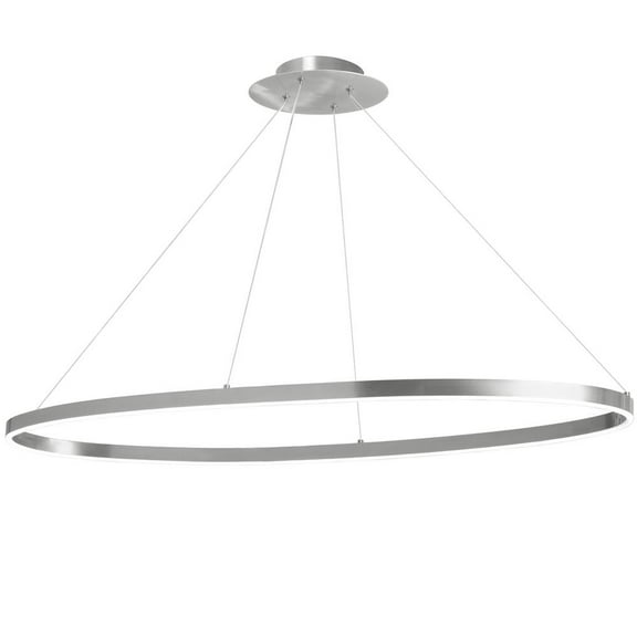 Dainolite 63W Horiz Chandelier, SV with WH Silicone Diffuser