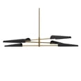 thumbnail image 1 of CSE-476C-AGB-MB Dainolite Cassie - 6 Light Chandelier In Contemporary Style-6.25 Inches Tall and 47.75 Inches Wide-Aged Brass/Matte Black Finish, 1 of 3