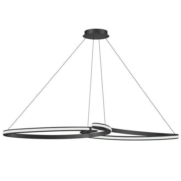 Dainolite 76W Horiz Pendant, MB, WH Silicone Diff