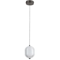 Dainolite 8.5W Pendant Matte Black with Clear Acrylic Diffuser