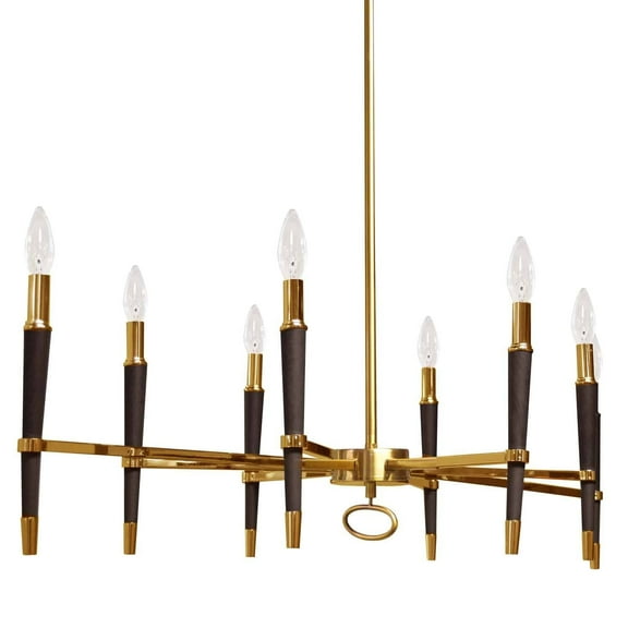 Dainolite LAN-408HC-VB 8 Light Incandescent Horizontal Chandelier, Vintage Bronze