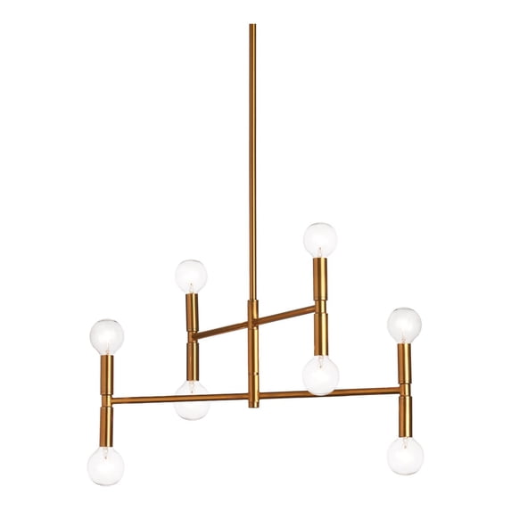 Dainolite 8 Light Incandescent Vintage Bronze Chandelier