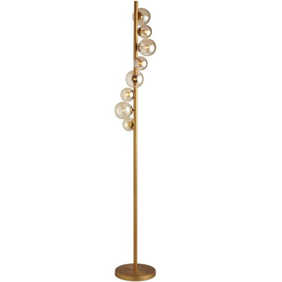 Dainolite 8LT Halogen Floor Lamp VB, Champagne Glass