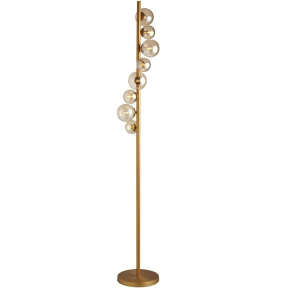 Dainolite 8LT Halogen Floor Lamp VB, Champagne Glass