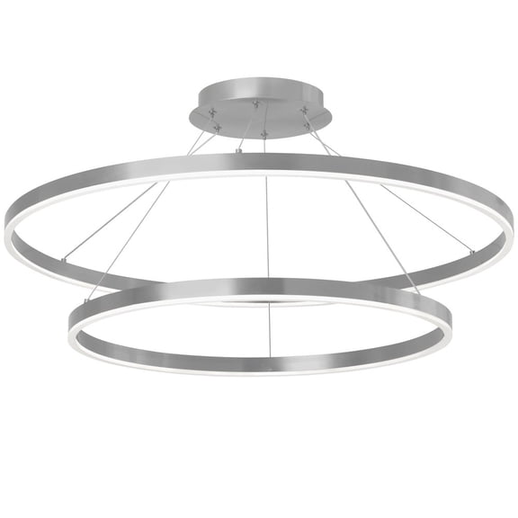 Dainolite 97W Colour Changing Temperature Chandelier, Silver with White Acrylic Diffuser