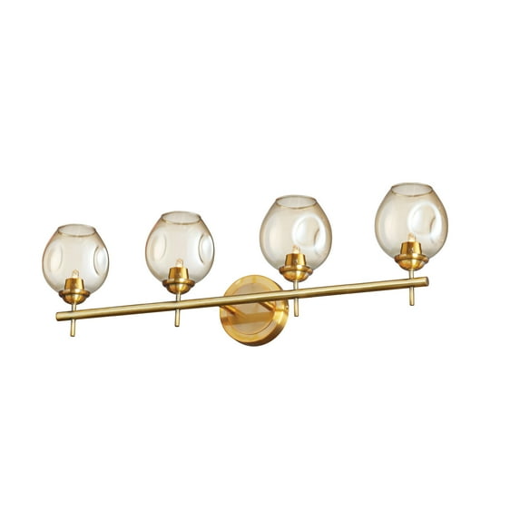 Dainolite Abii - ABI-284W-VB - 4 Light Halogen Vanity Vintage Bronze with Champagne Glass - Vintage Bronze