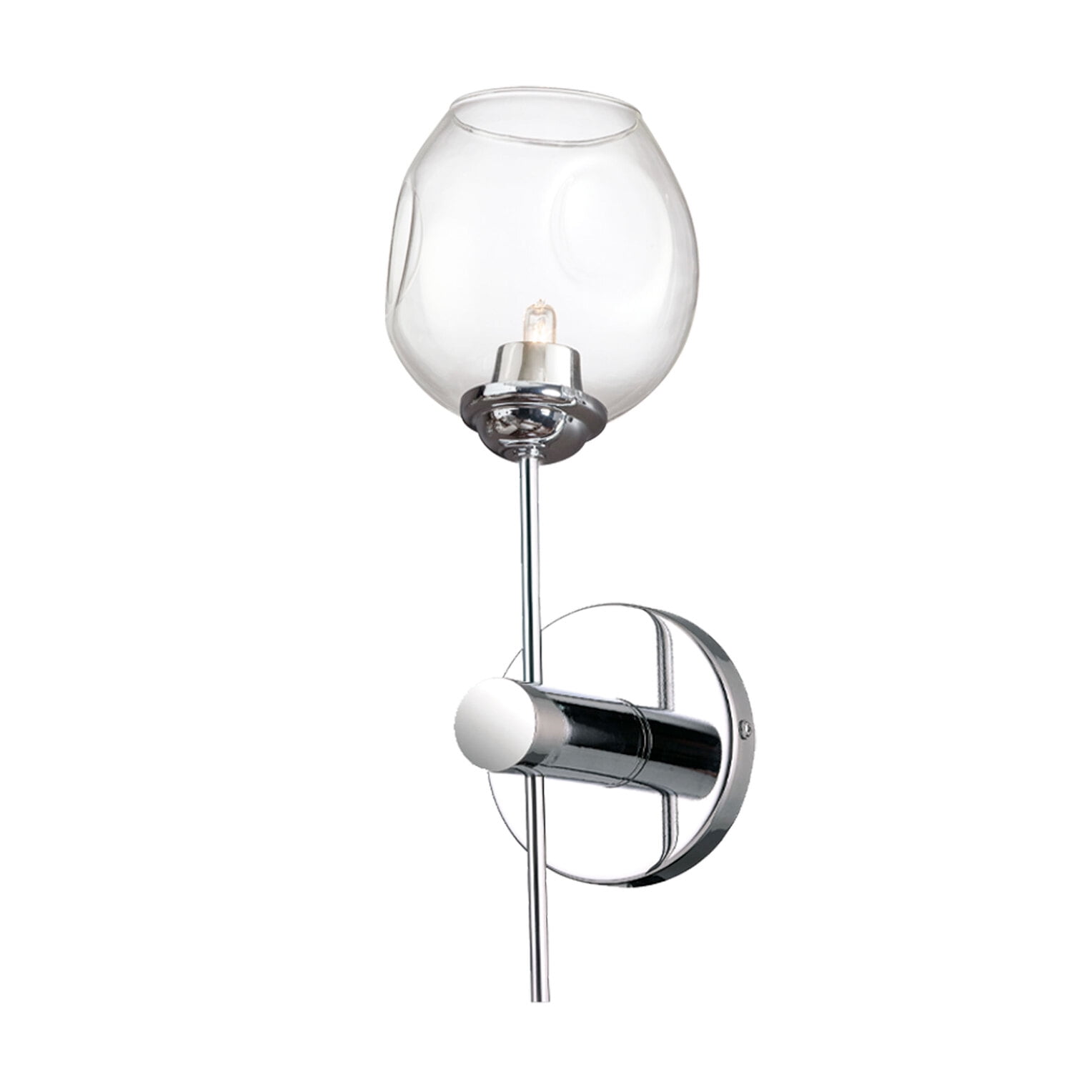 Dainolite - Abii - One Light Wall Sconce-Polished Chrome Finish-Clear Glass