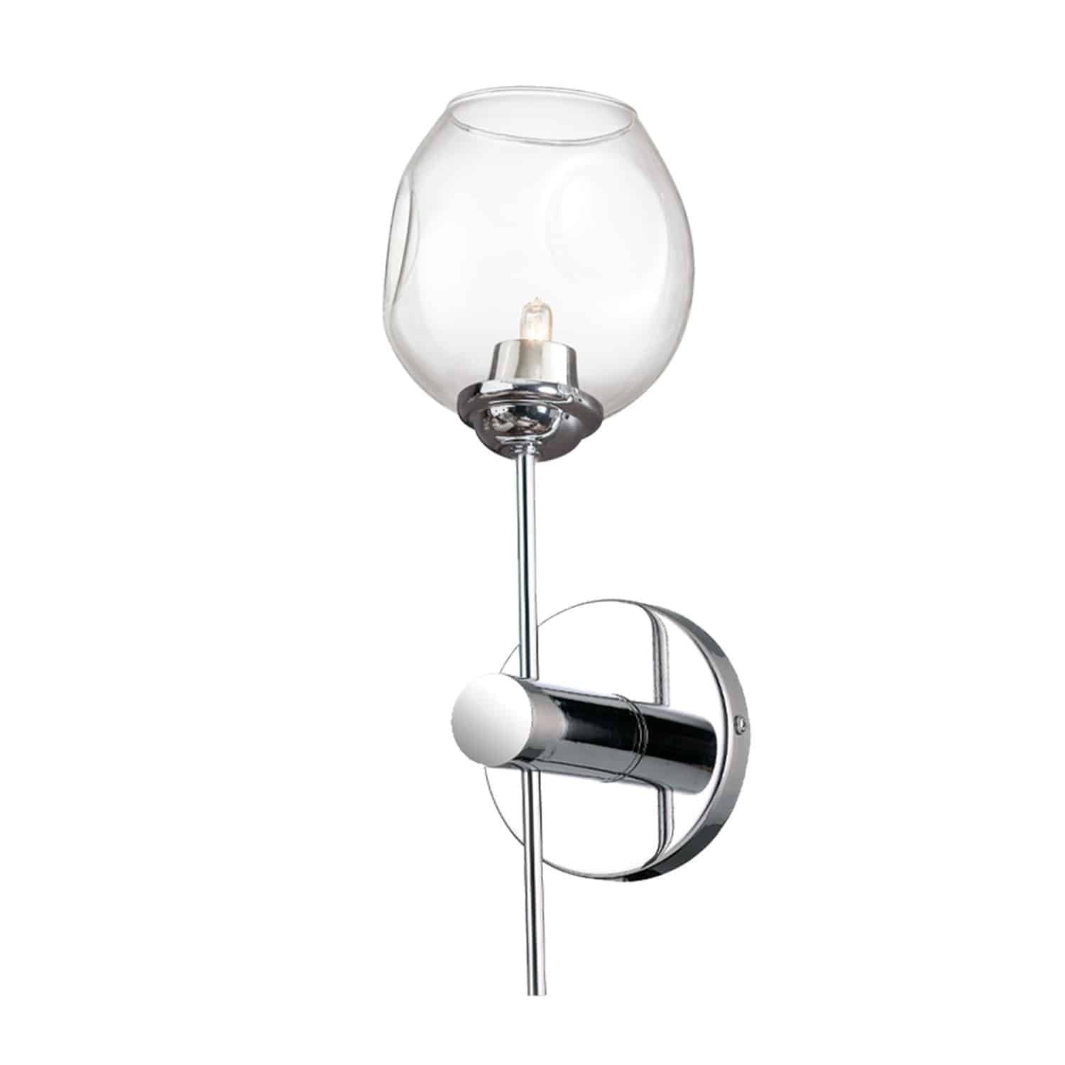 Dainolite - Abii - One Light Wall Sconce-Polished Chrome Finish-Clear Glass