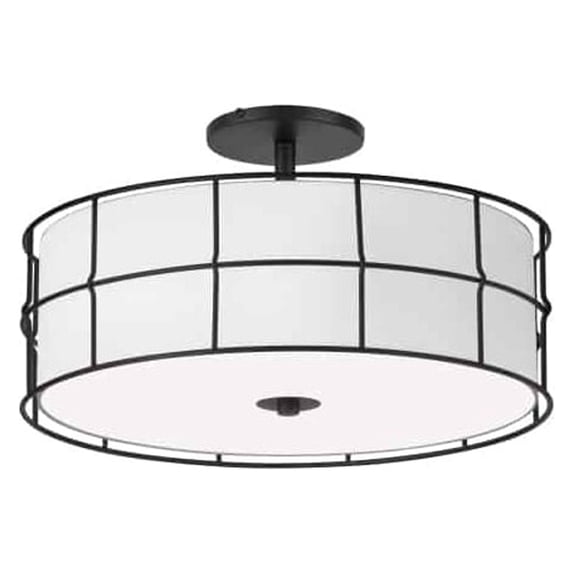 ALC-163SF-MB Dainolite Alcala - 3 Light Semi-Flush Mount-Matte Black Finish
