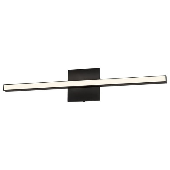 Dainolite  Arandel Vanity Light - 18W LED - Matte Black - White Acrylic Diffuser