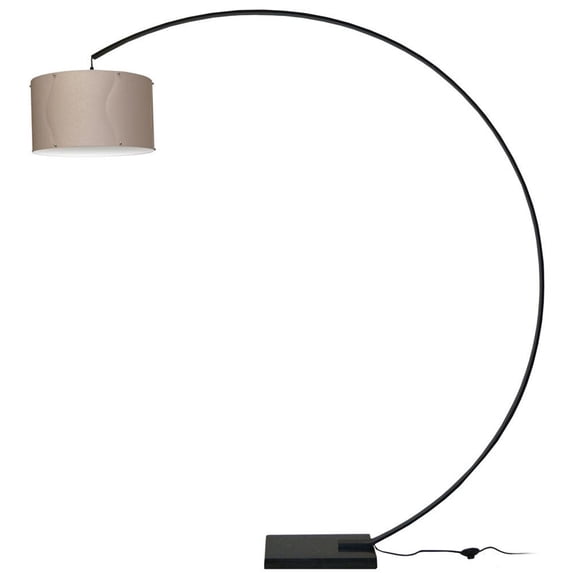 Dainolite Arc Lamp Black Aluminum - Black