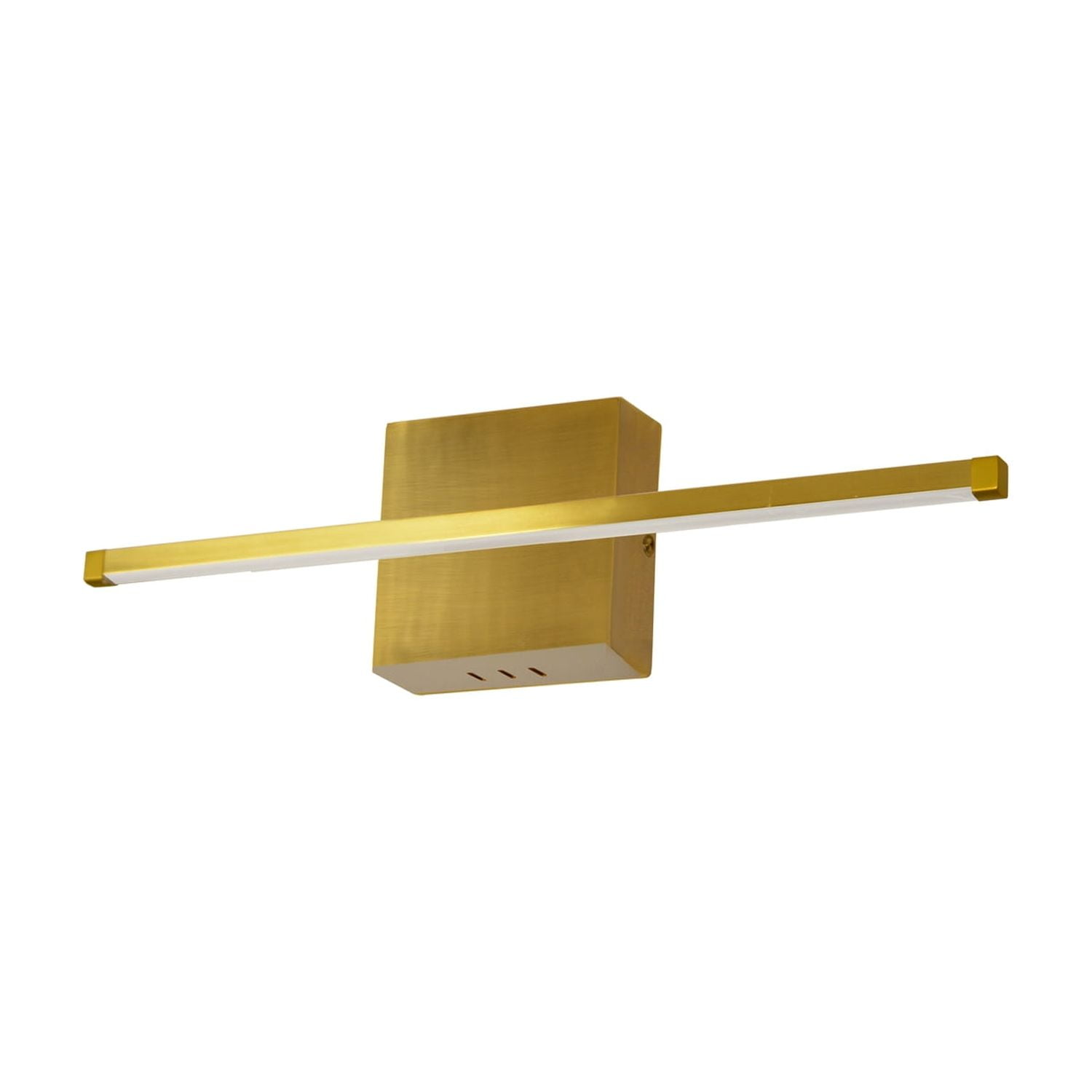 Dainolite Array LED Wall Sconce - Horizontal - 19W - Aged Brass - White ...