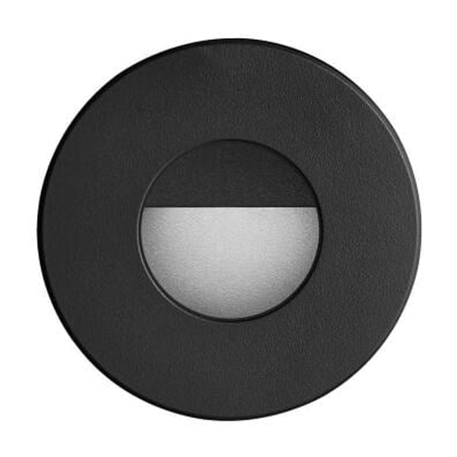 Black Round Dimmable LED Wall Light with Brushed Aluminum Finish
