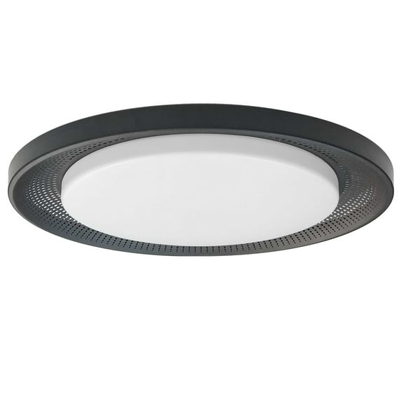 Dainolite  Boullier Flush Mount - 30W - Matte Black - White Acrylic Diffuser