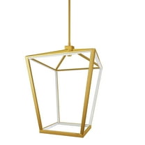 Dainolite CAG-2046C-AGB 46W Chandelier, Aged Brass with White Diffuser