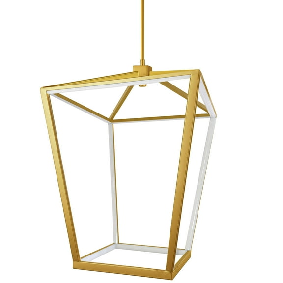 Dainolite CAG-2664C-AGB 64W Chandelier, Aged Brass with White Diffuser