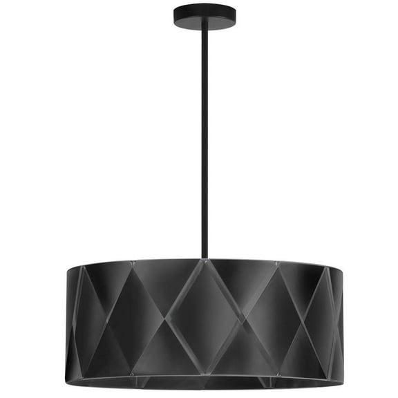 Dainolite 4LT Incandescent Chandelier, MB, BK Ribbon