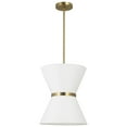 thumbnail image 1 of CTN-121P-AGB-790 Dainolite Caterine - 1 Light 2-Tier Pendant In Transitional Style-14 Inches Tall and 12 Inches Wide-Aged Brass Finish-White Shade, 1 of 2