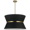 thumbnail image 1 of CTN-244C-AGB-797 Dainolite Caterine - 4 Light 2-Tier Pendant In Transitional Style-14 Inches Tall and 24 Inches Wide-Aged Brass Finish-Black  Shade, 1 of 12